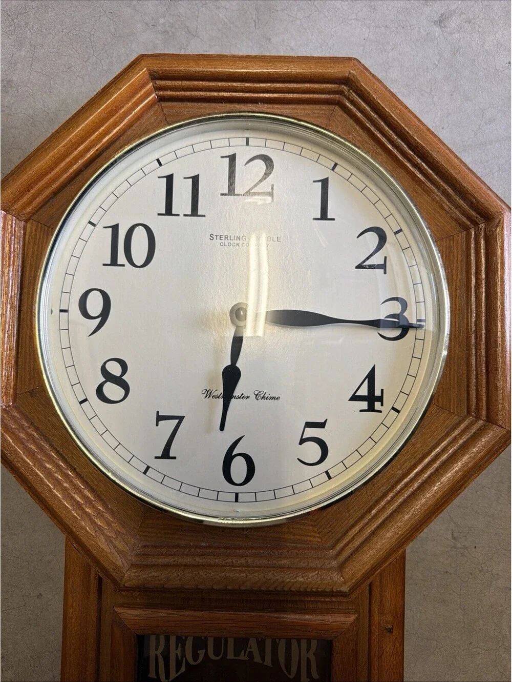 Sterling & Noble Clock Co Regulator - Westminster Chime Quartz Clock *TESTED*